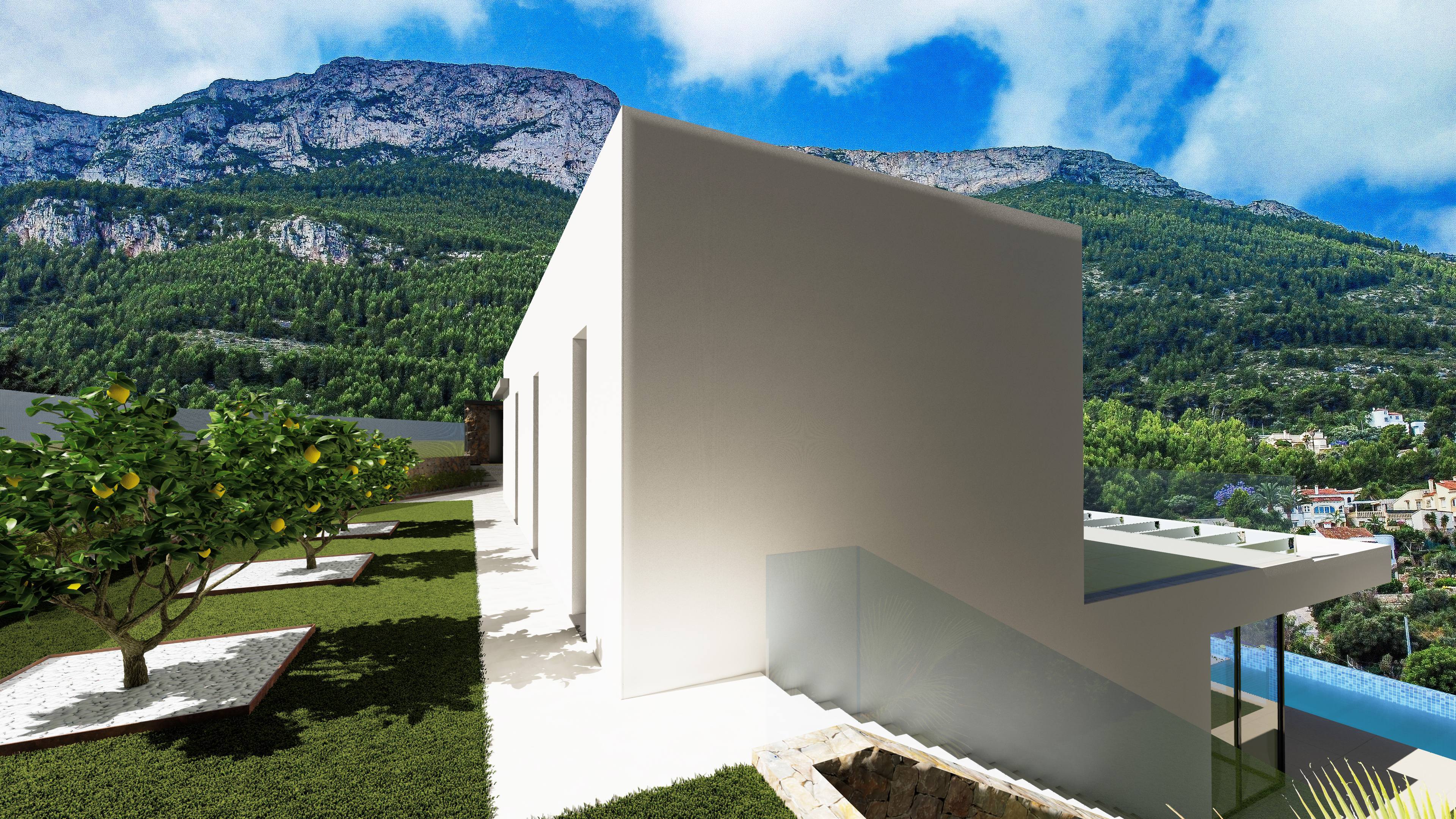 Modern villa in aanbouw in La Pedrera, Dénia